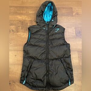 Gymshark Down Puffer Vest Full Zip Hooded Men’s M